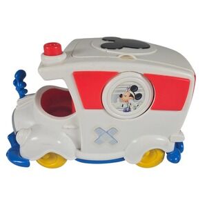 Disney Mickey Mouse Clubhouse Goofy Ambulance Incomplete Rare! Sound Effects Toy
